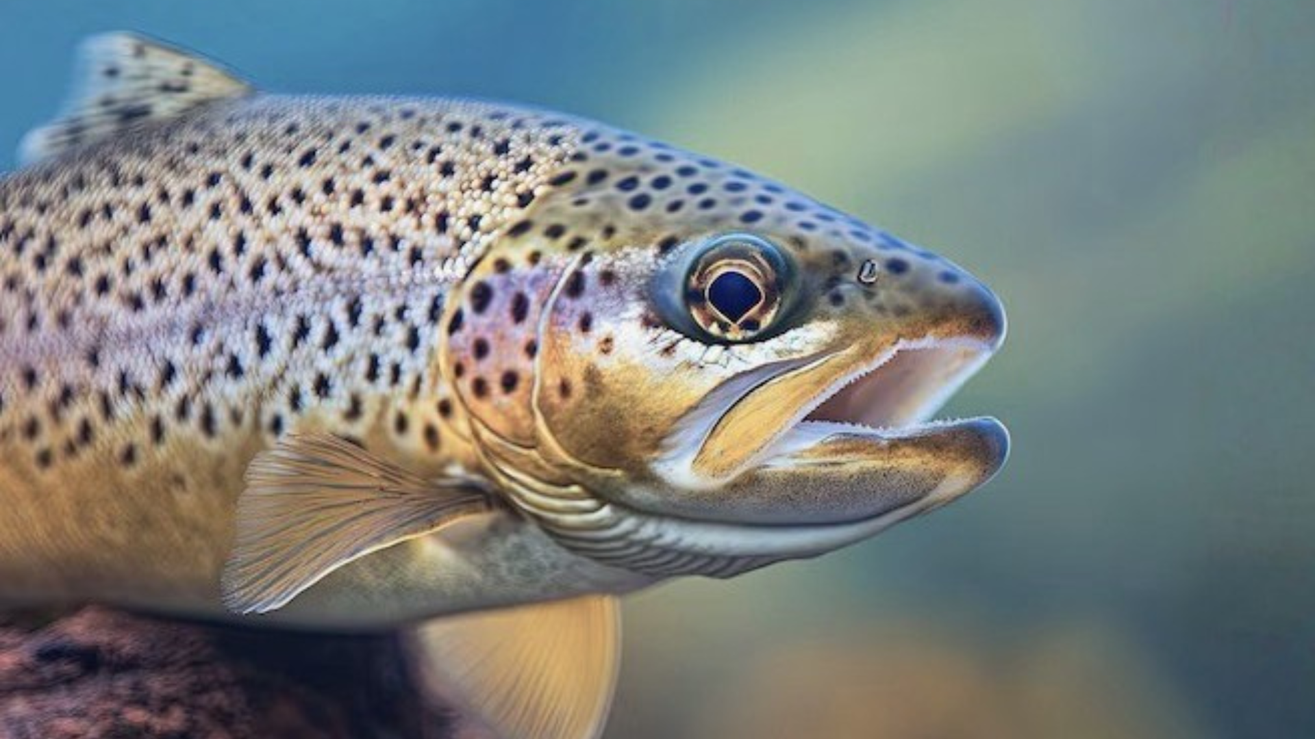 A shiny, spotted trout